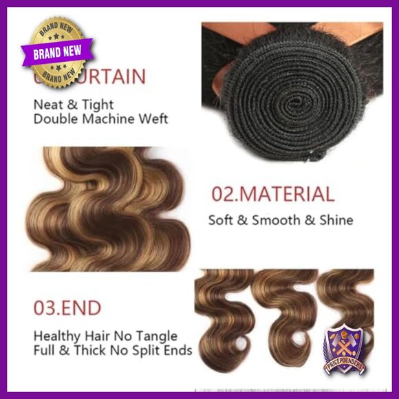 Brazilian Human Hair Extensions Body Wave Bundles 10-34 Inch